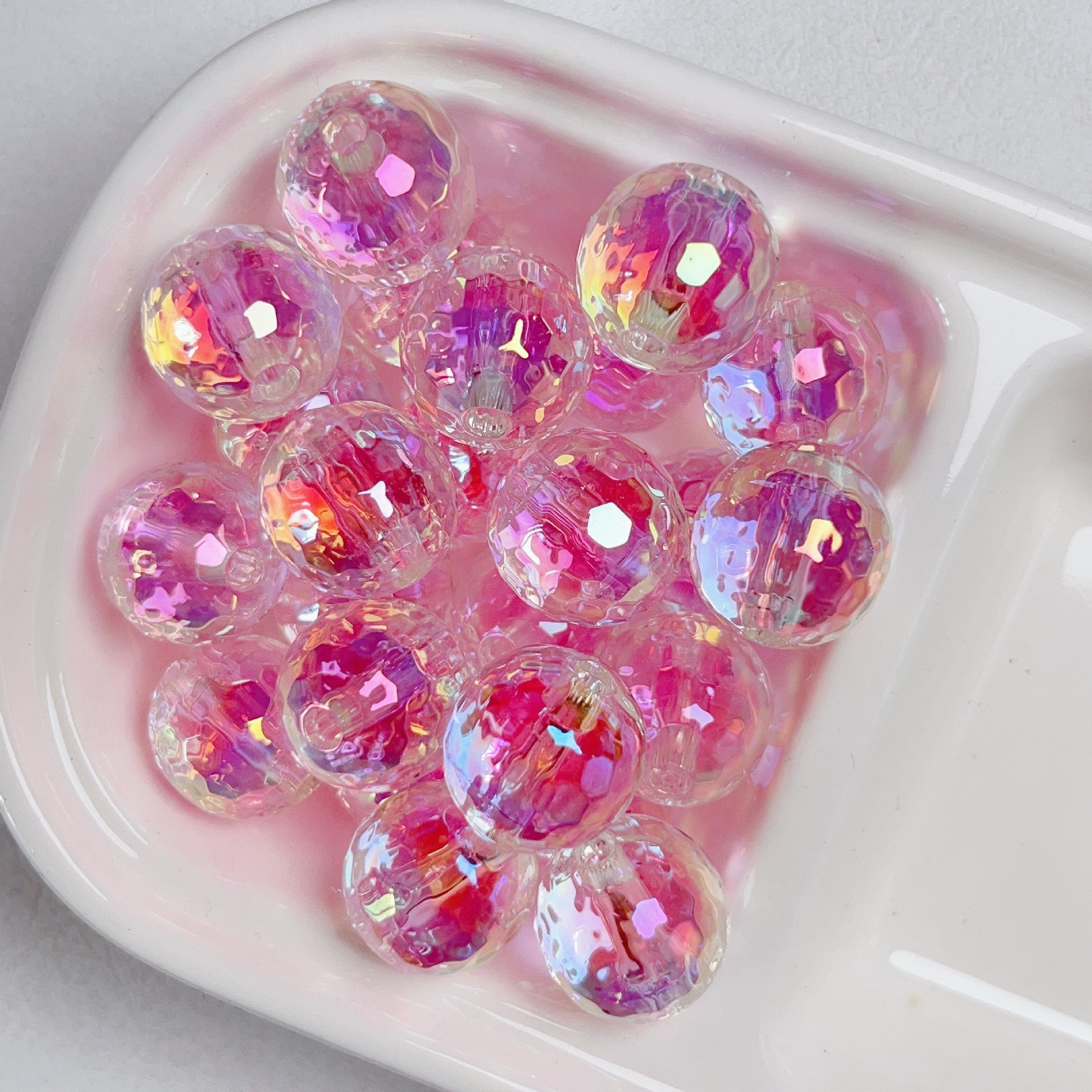 Wholesale 10pcs 16mm high quality uv cut sugar heart straight hole beads